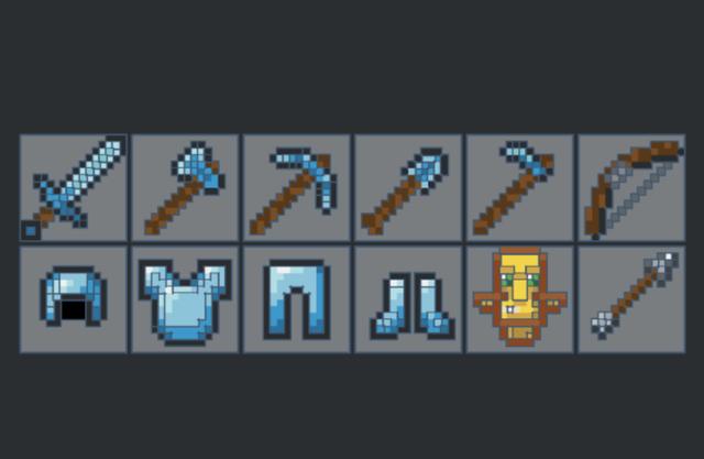 3d minecraft tools and stuff 3D model thumbnail