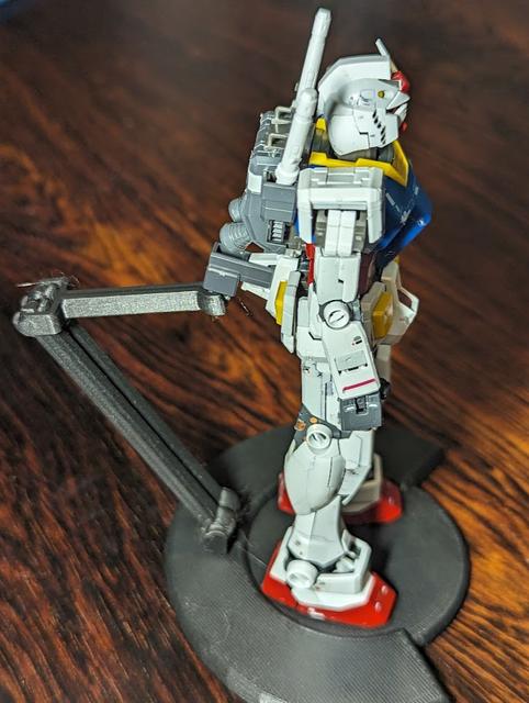 Lucky 13 Display base adaptor for Gunpla 5mm RG 3D model thumbnail