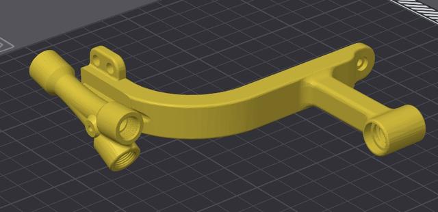 Bambu Lab AMS Filamentführung mit Y Stück 3D model thumbnail