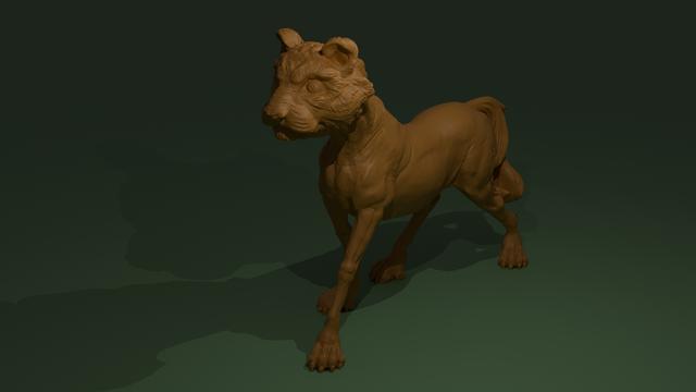 Tiger Horse 3D model thumbnail