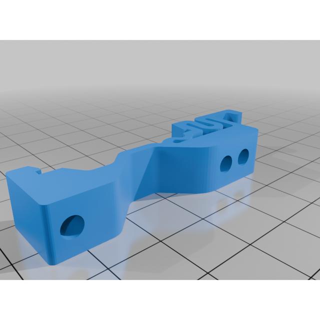 DIN Rail Spring Clip with holes for M3x4 threaded inserts 3D model thumbnail