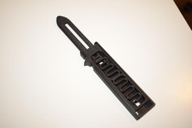Left handed (mirrored) OTF Fidget Knife 3D model thumbnail