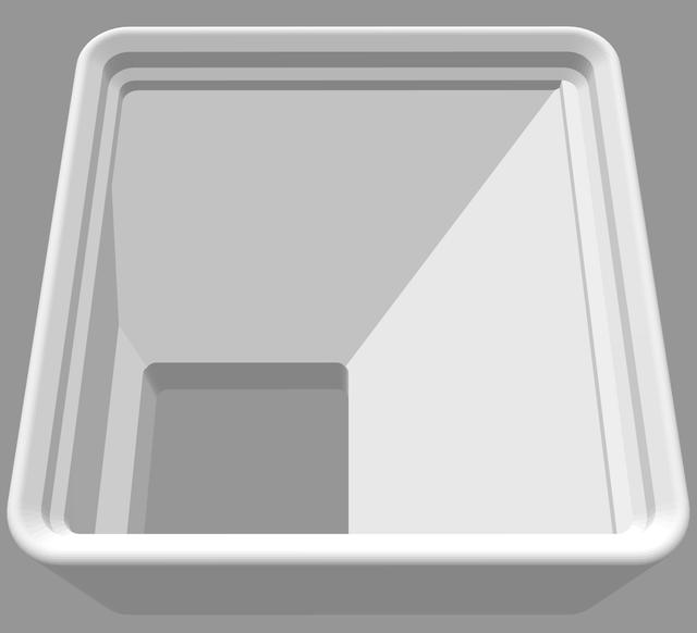 Gridfinity Stackable Funnel 1x1x3 3D model thumbnail