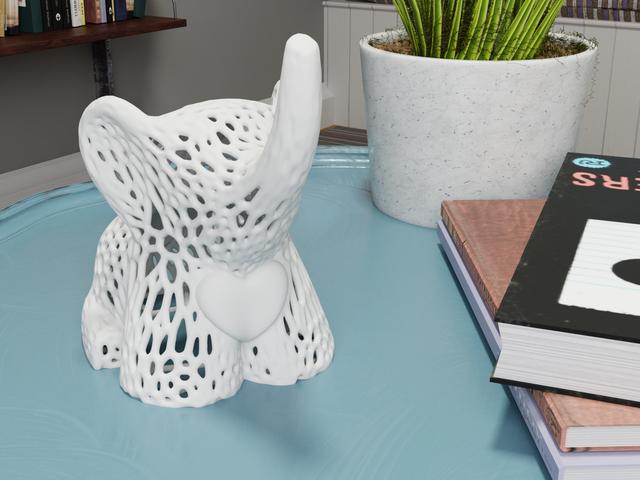 Voronoi Elephant of Love 3D model thumbnail