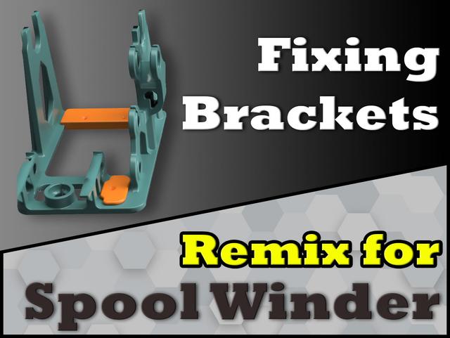 Spool Winder Fixing Brackets 3D model thumbnail