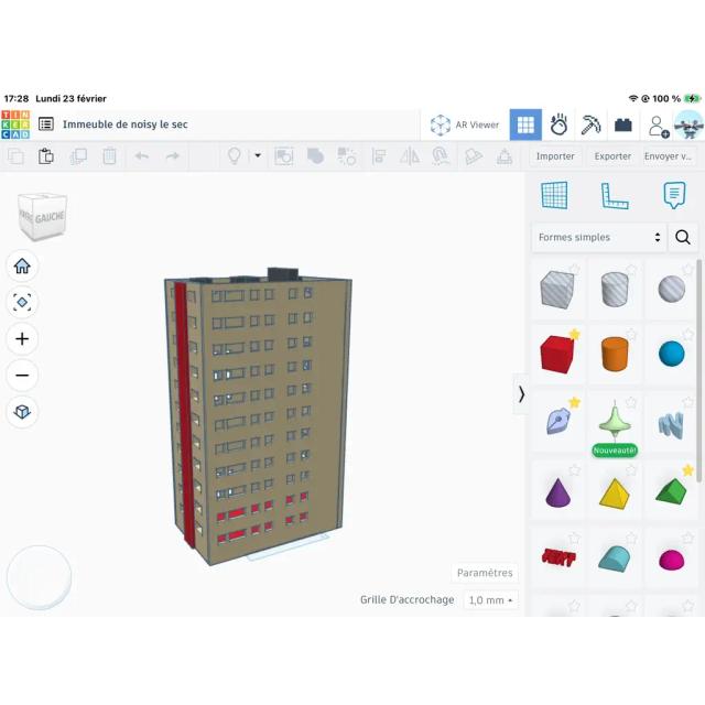 Immeuble de noisy le sec 3D model thumbnail