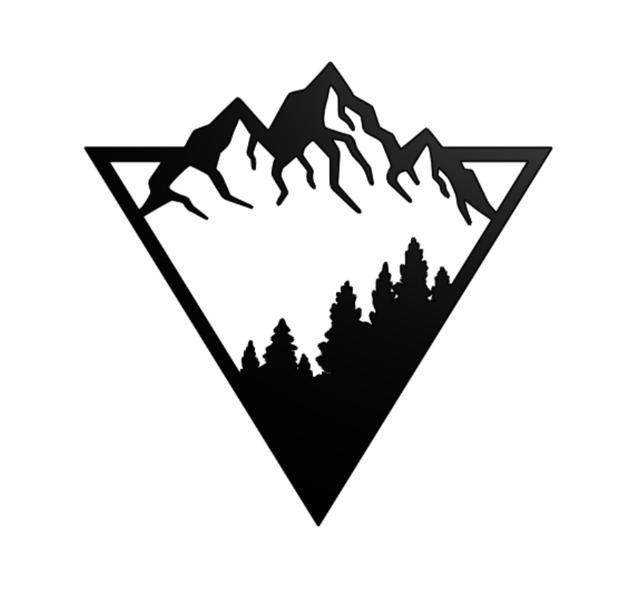 Mountains - wall art 3D model thumbnail