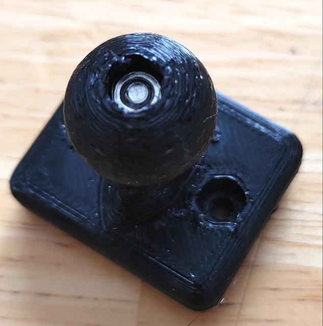 Ball Head Adapter for Raspberry Pi HQ Camera Mount w/ Cap Screw Core. 3D model thumbnail