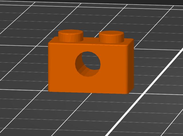 Brick 1x2 with Hole 3D model thumbnail