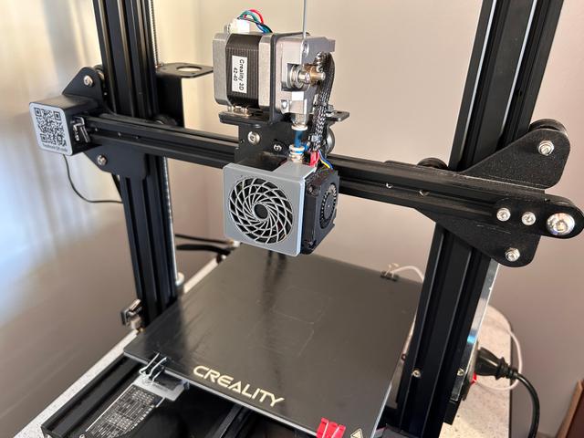 Clip-on Ender 3 HIgh-Efficiency Noctua Fan Grill 3D model thumbnail