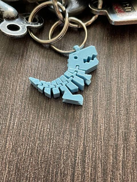 Flexi Rex Keychain 3D model thumbnail