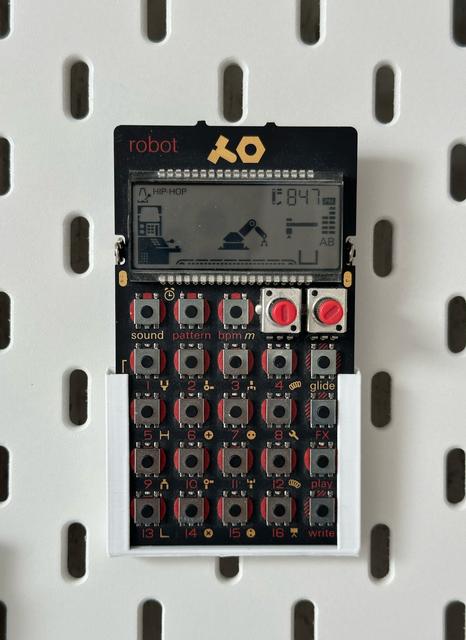 Pocket Operator IKEA Skadis mount 3D model thumbnail
