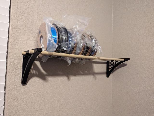 Wall mounted filament rack 3D model thumbnail