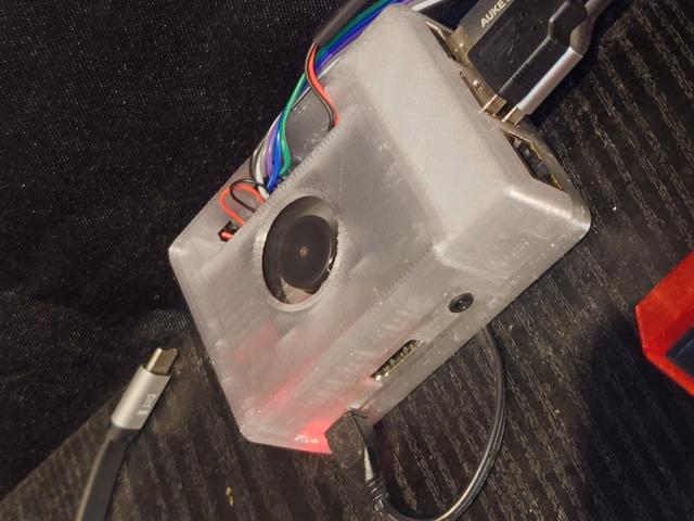 3007 (30 x 30 x 7mm) Fan Module + Terminal Slot for Modular Snap Together Raspberry Pi Case 3D model thumbnail