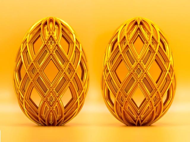 Simple Open Lattice Easter Egg 2026 3D model thumbnail