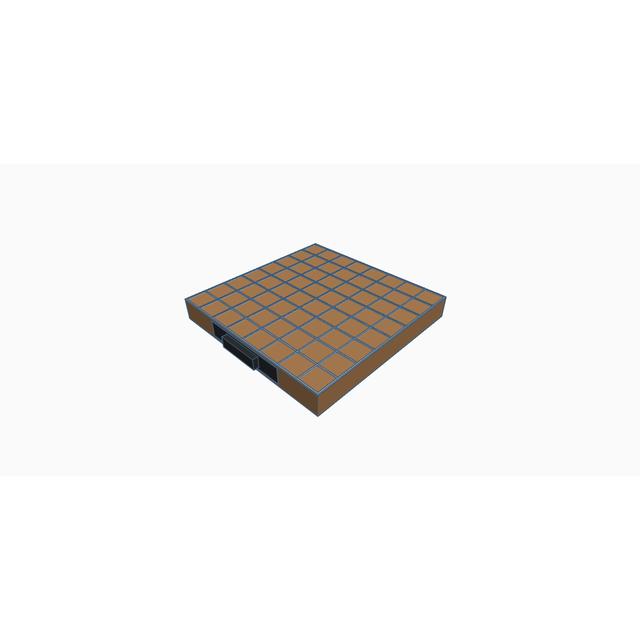 chess board with drawers and no pieces 3D model thumbnail