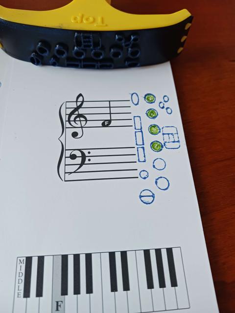 Saxophone Fingering Rubber Stamp 3D model thumbnail