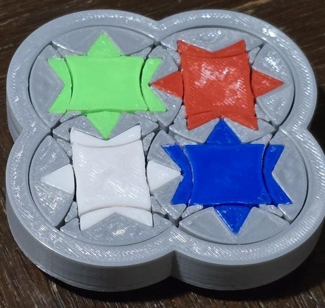circular sliding puzzle 3D model thumbnail