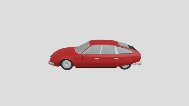 Citroen CX 2000 lowpoly for 3D-printing 3D model thumbnail