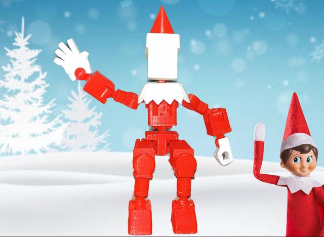 Mini 13 Elf on the Shelf 3D model thumbnail