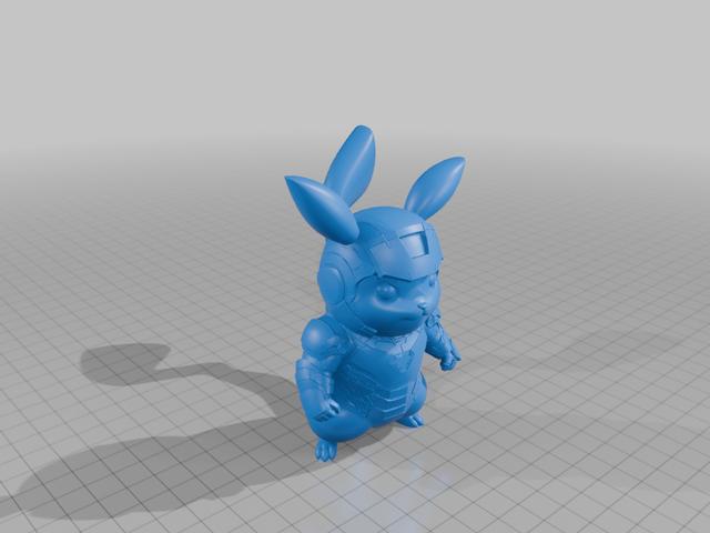 Pikachu Iron Man Suit 3D model thumbnail