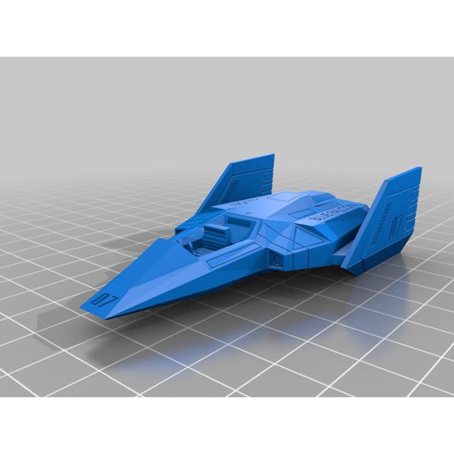 Blue Falcon FZero 3D model thumbnail