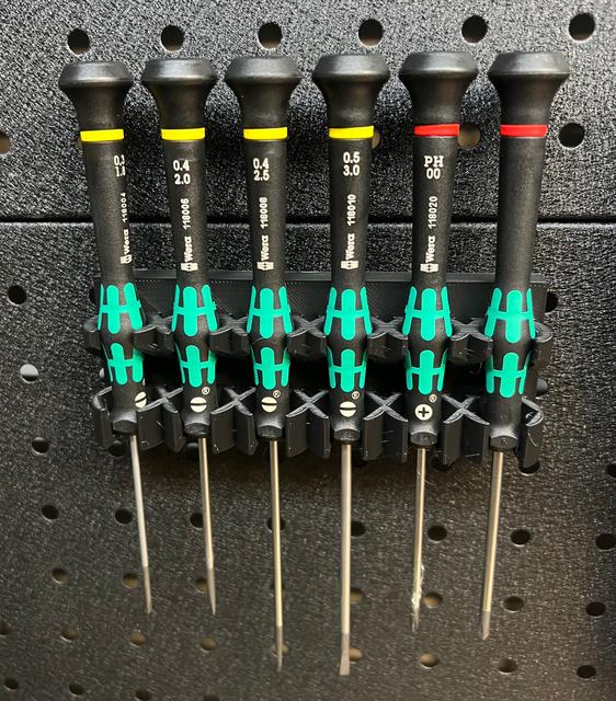 Peglock Wera Kraftform Micro Screwdriver Rack 3D model thumbnail
