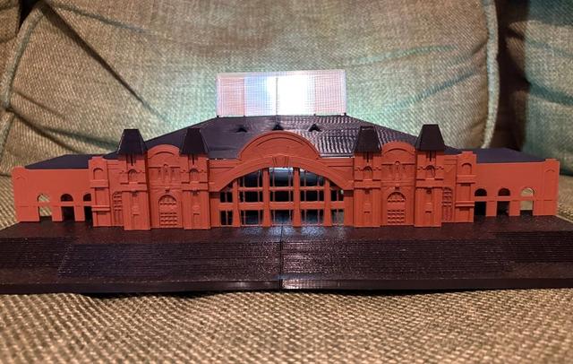 Tomsk 1 Train Station - H0 scale 3D model thumbnail