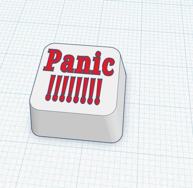 Panic/Don't Panic Key caps 3D model thumbnail