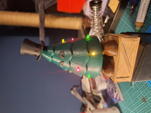 Cute Christmas tree with 3mm LEDs 3D model thumbnail
