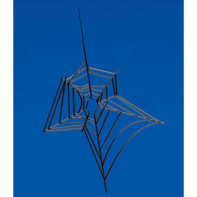 Spider Web under tension 3D model thumbnail