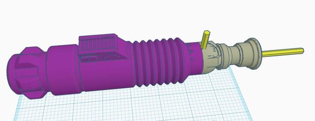2.5 MM Lightsaber Allen Key Holder 3D model thumbnail