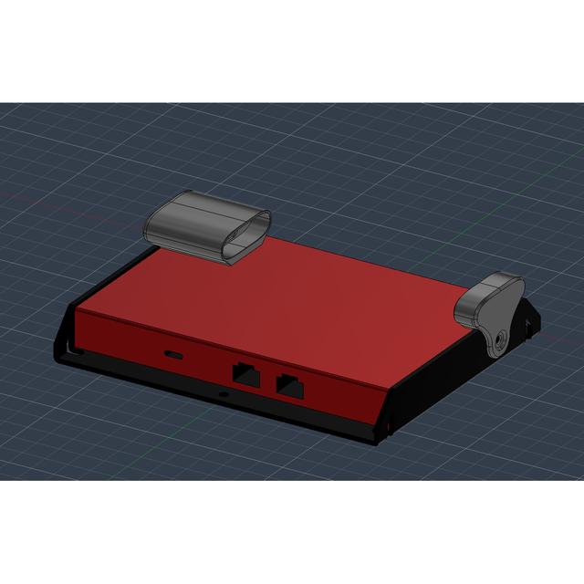 USB-C Hub Adapter Mount for Cerise Two Pro Wired (EZQuest Slim 6-in-1) 3D model thumbnail