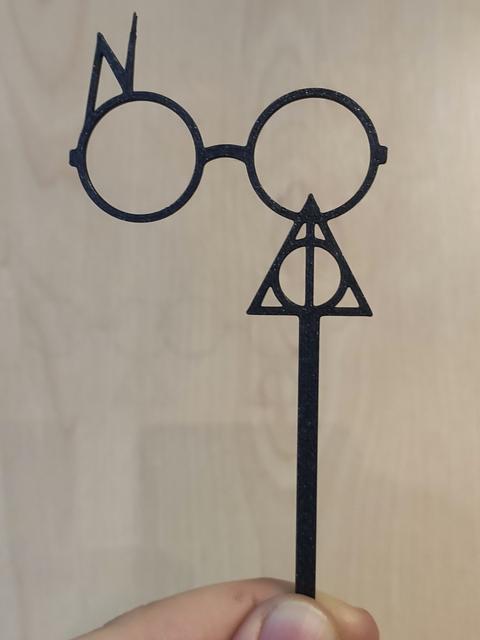 Harry Potter Glasses topper 3D model thumbnail
