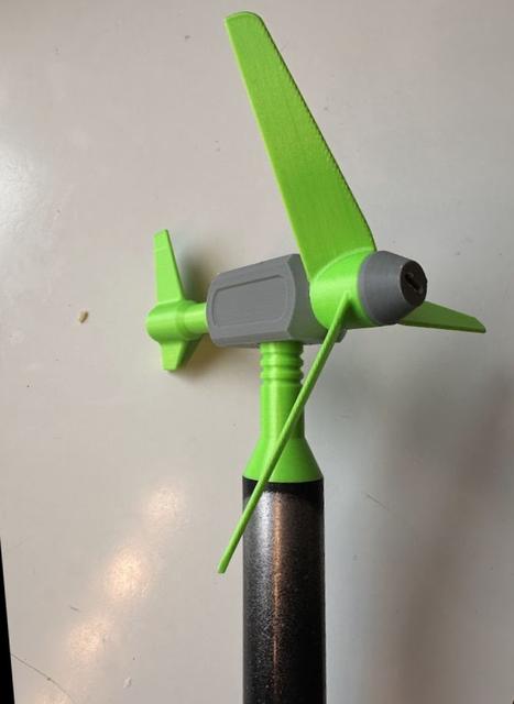 Windmill Bar for plastic pole 3D model thumbnail