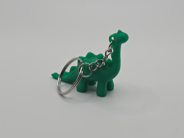 Cute Stylized Dinosaur Toy Keychain (Remix) 3D model thumbnail
