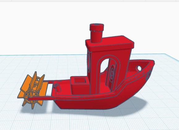 Steam Boat Benchy 3D model thumbnail