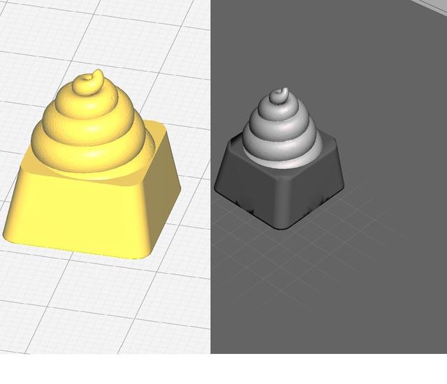 Shitty Keyboard Cherry MX Cap 3D model thumbnail
