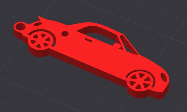 Daihatsu Copen keyring  3D model thumbnail