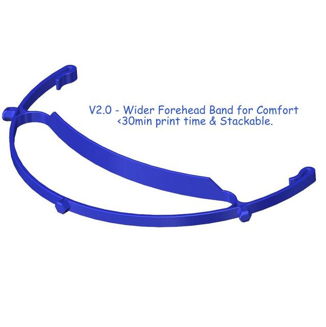 Minimalist Face Shield - V2.0 3D model thumbnail