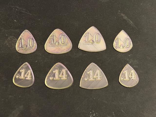 Guitar Picks 1.0 & 1.14 mm thickness 3D model thumbnail