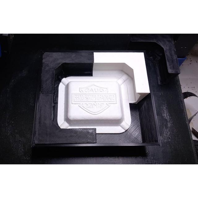 Concrete ashtray mold 3D model thumbnail