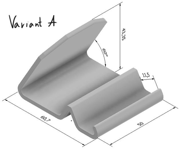 Simple phone stand 3D model thumbnail