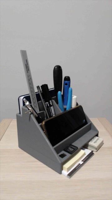 Desk Organizer v1 3D model thumbnail