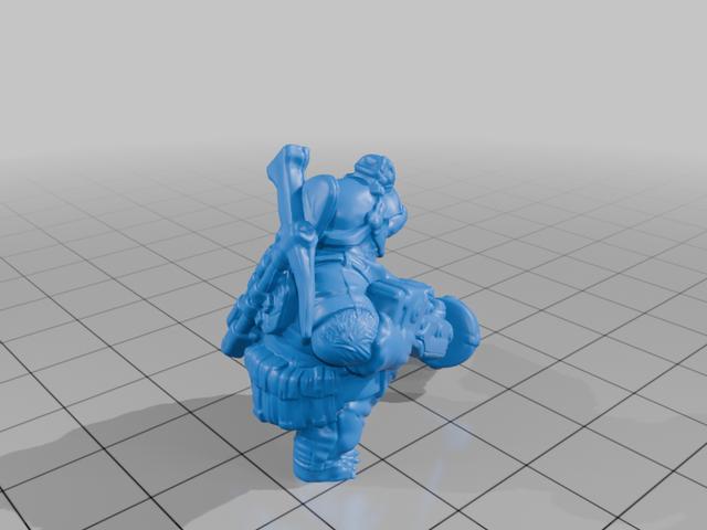 Decker the Burrowbreaker Heroscape Proxy 3D model thumbnail