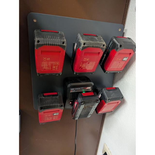 Modular Einhell Power X-Change Battery Holder System | 3D Print + CNC Board 3D model thumbnail