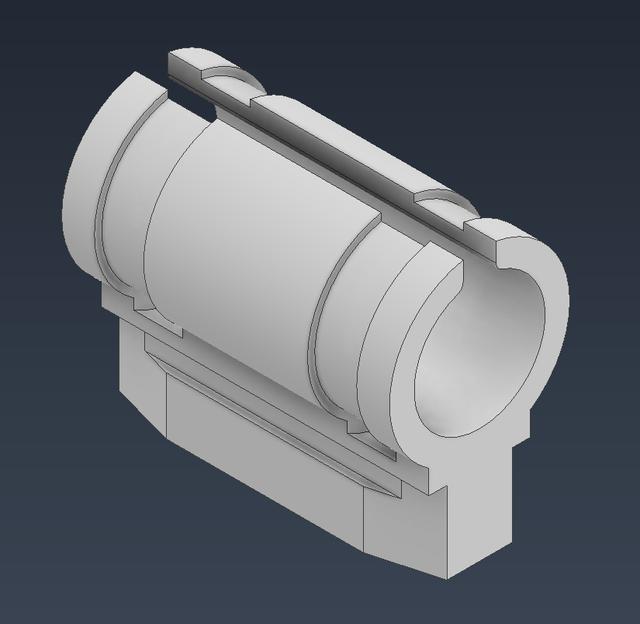 8mm Pipe Clip for SMC CP96 Cylinder 3D model thumbnail