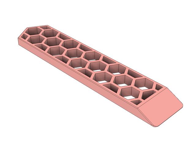 The Better Slim Hex Print Bed Scraper (accurate geometry) 3D model thumbnail