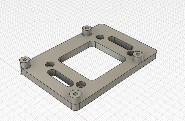 RPI mount with 2x DIN hanger 3D model thumbnail