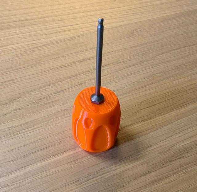 Hex Bit Handle with Ejector Hole 3D model thumbnail